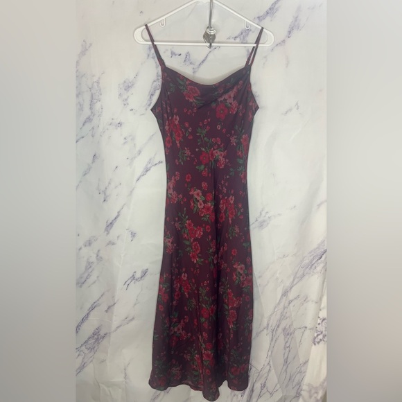 Altar'd State Dresses & Skirts - Altar'd State Burgundy Floral Slip Dress Sz S